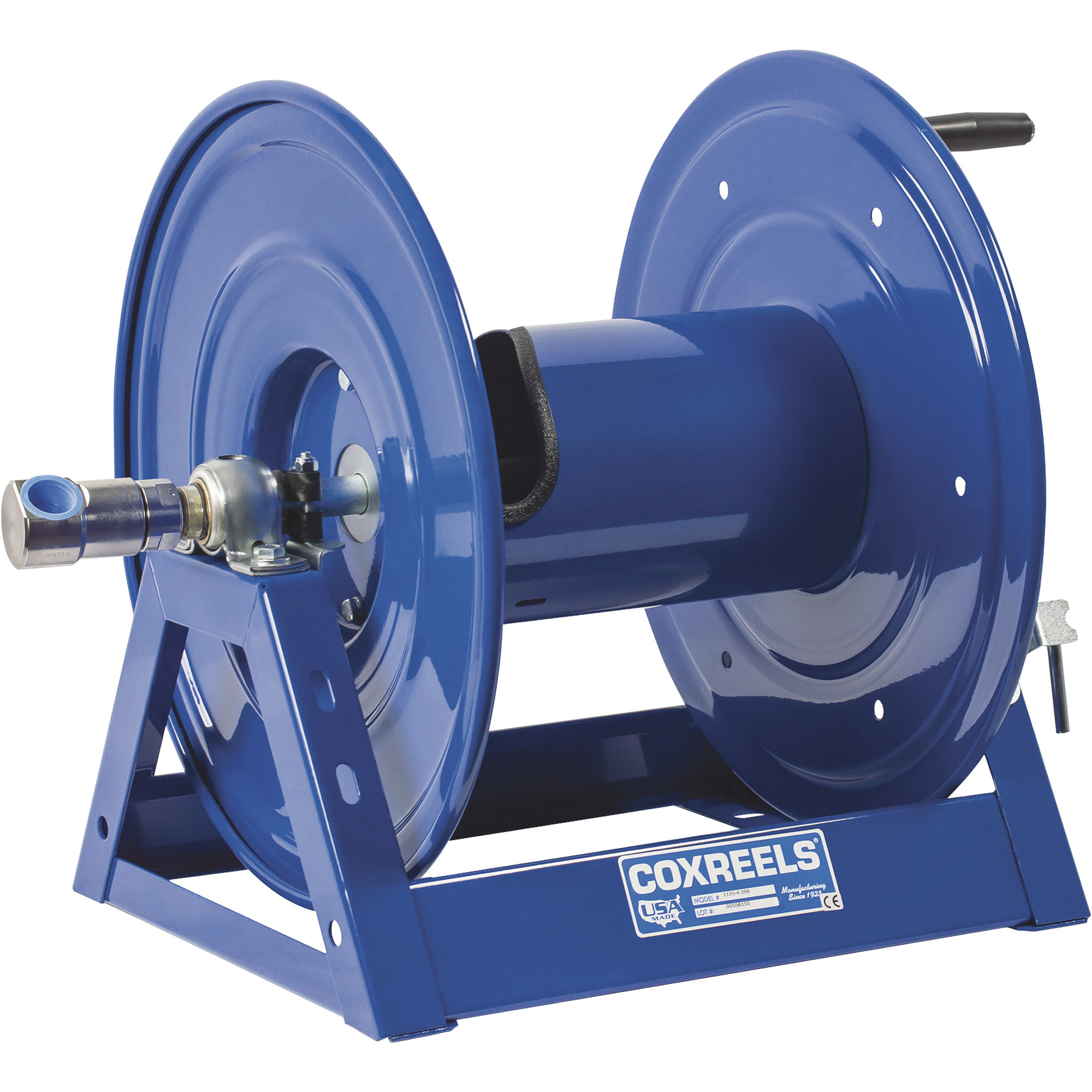Coxreels 1125 Series Hand-Crank Hose Reel, Holds 1in. x 100ft. Hose, Max. 3000 PSI, Model# 1125-6-100